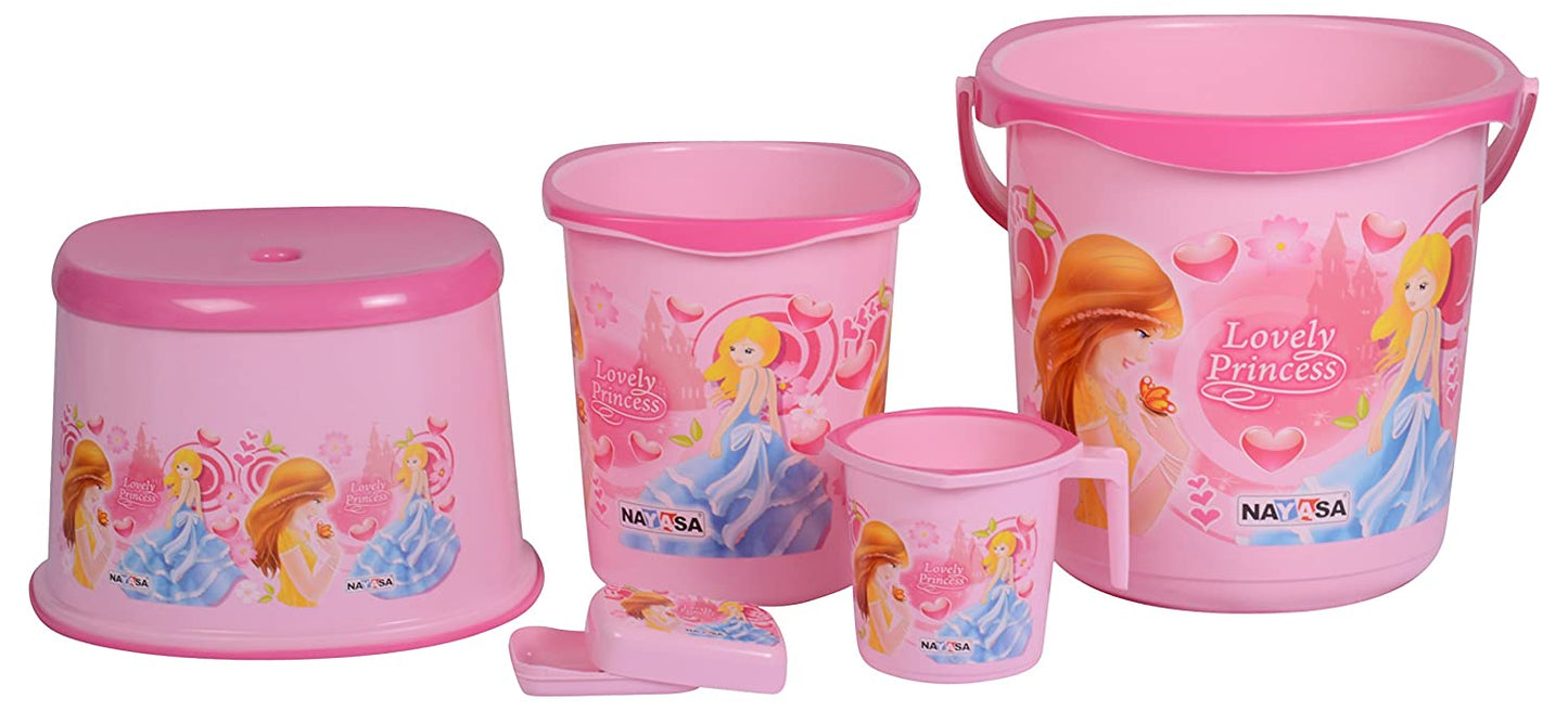 Nayasa Kids Printed Bathroom Set (Set of 5Pcs)