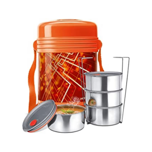 Milton Vector 4 Containers Deluxe Plastic Leak Lock Tiffin Box