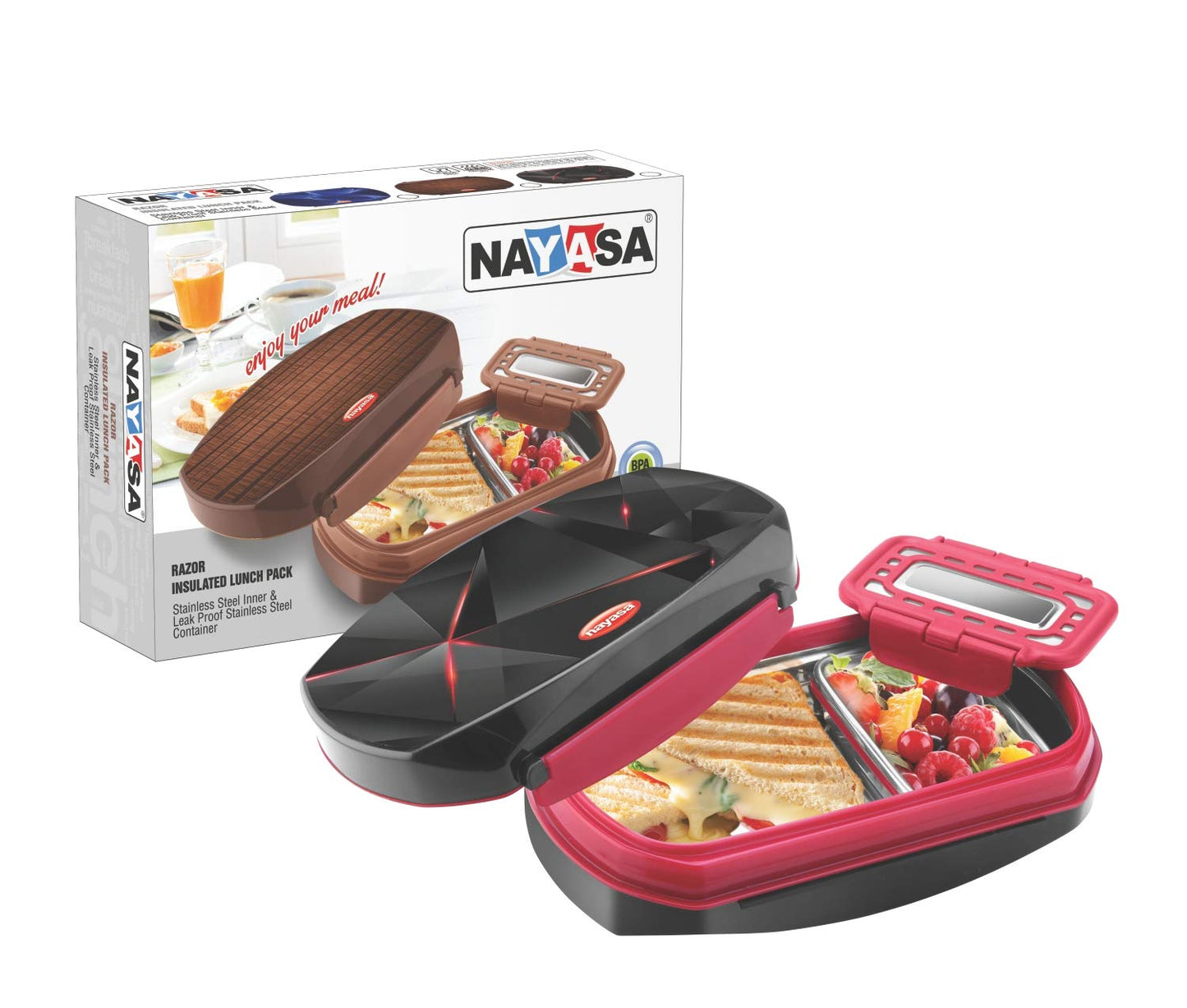 Nayasa Razor Insulated Lunch Box with Container